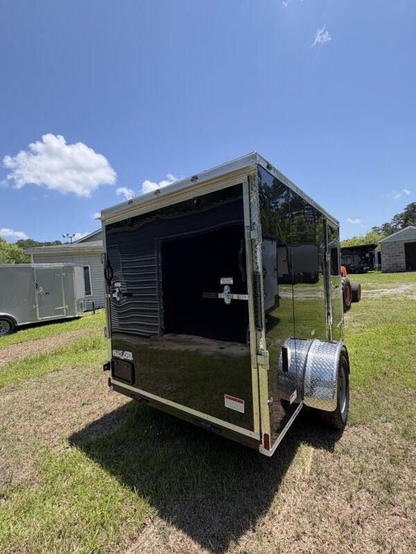 6×10 Enclosed Cargo Trailer for Sale – Black | 6' Interior | Utility & Equipment Trailer