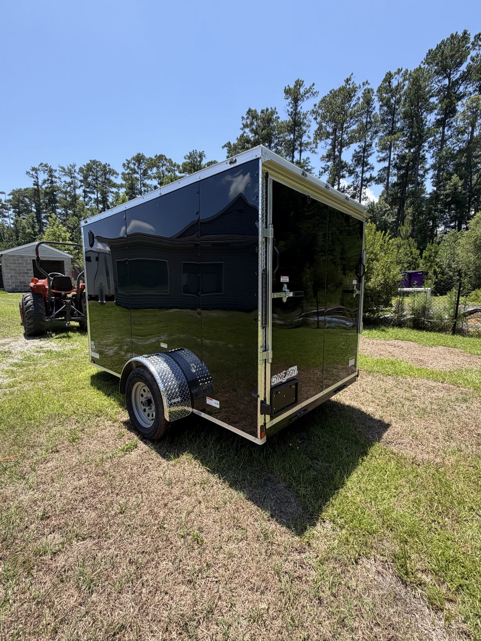 6×10 Enclosed Cargo Trailer for Sale – Black | 6