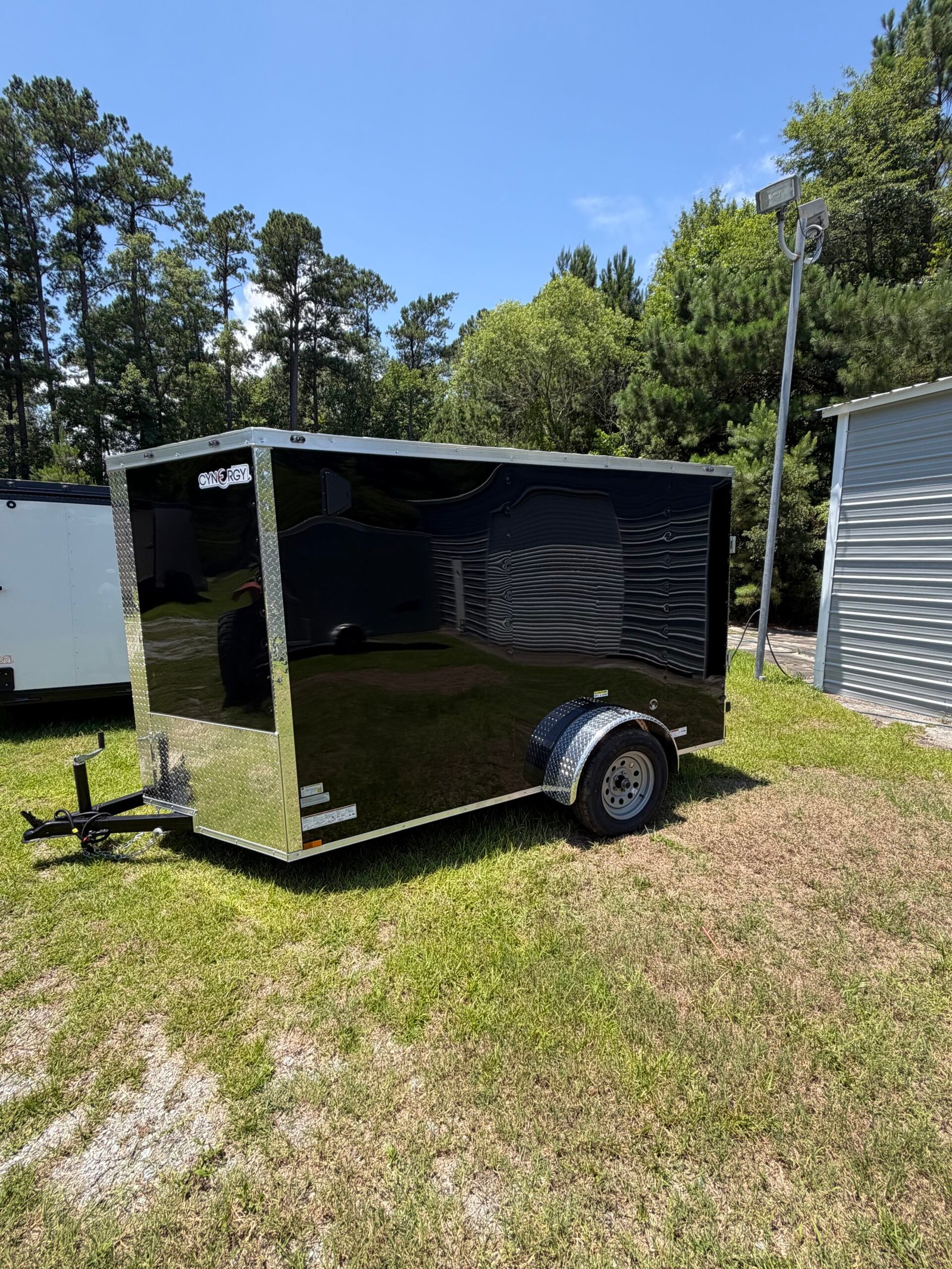 6×10 Enclosed Cargo Trailer for Sale – Black | 6