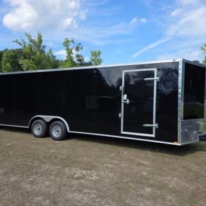 8.5×24 Enclosed Car Hauler for Sale – Black | 6'6" Interior | Vehicle & Equipment Trailer