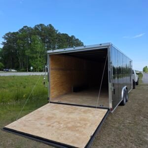 8.5×24 Enclosed Car Hauler for Sale – Black | 6'6" Interior | Vehicle & Equipment Trailer - Image 2