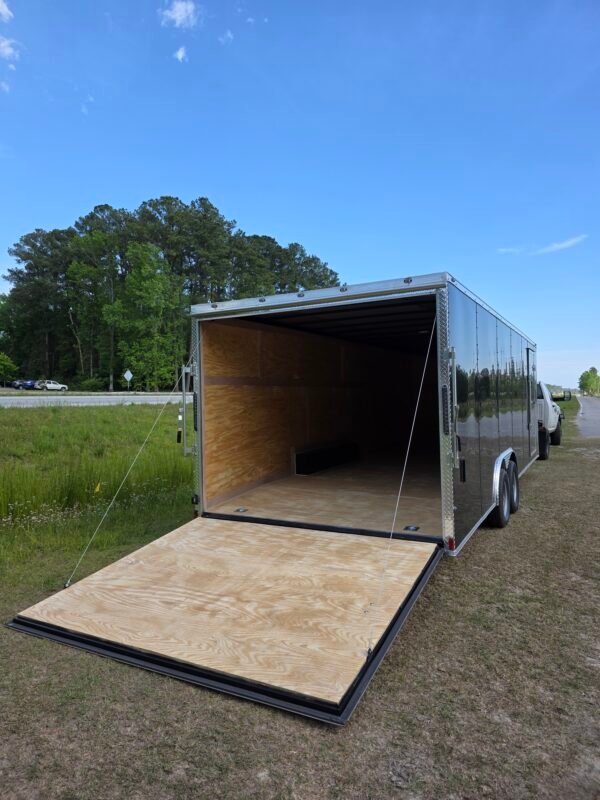 8.5×24 Enclosed Car Hauler for Sale – Black | 6'6" Interior | Vehicle & Equipment Trailer