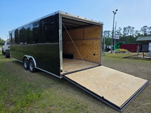 8.5×24 Enclosed Car Hauler for Sale – Black | 6'6" Interior | Vehicle & Equipment Trailer