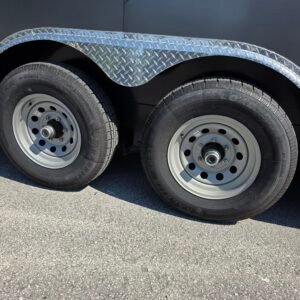 8.5×20 Enclosed Car Hauler for Sale – Charcoal Gray | 7' Interior | Ramp Door | Heavy-Duty Trailer - Image 2