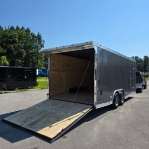 8.5×20 Enclosed Car Hauler for Sale – Charcoal Gray | 7' Interior | Ramp Door | Heavy-Duty Trailer - Image 3