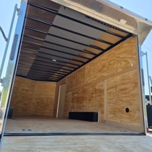 8.5×20 Enclosed Car Hauler for Sale – Charcoal Gray | 7' Interior | Ramp Door | Heavy-Duty Trailer - Image 4