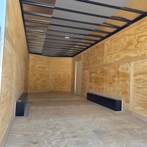 8.5×20 Enclosed Car Hauler for Sale – Charcoal Gray | 7' Interior | Ramp Door | Heavy-Duty Trailer - Image 5