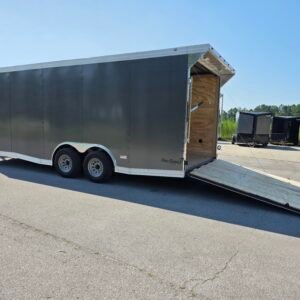8.5×20 Enclosed Car Hauler for Sale – Charcoal Gray | 7' Interior | Ramp Door | Heavy-Duty Trailer - Image 6