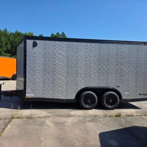 8.5×16 Enclosed Car Hauler for Sale – Camouflage | 7' Interior | Ramp Door | Heavy-Duty Trailer - Image 2