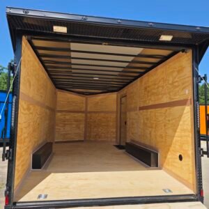 8.5×16 Enclosed Car Hauler for Sale – Camouflage | 7' Interior | Ramp Door | Heavy-Duty Trailer - Image 5