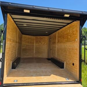 8.5×16 Enclosed Wood Grain Car Hauler for Sale – Ramp Door | 7' Interior | Heavy-Duty Trailer - Image 6