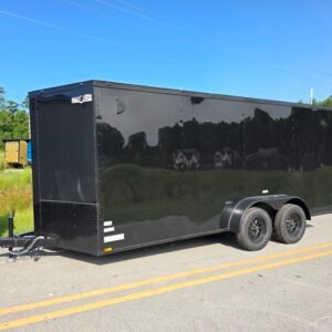 7×16 Enclosed Cargo Trailer for Sale – Black | 6'6" Interior | 3500 lb Axles | Utility Trailer - Image 2