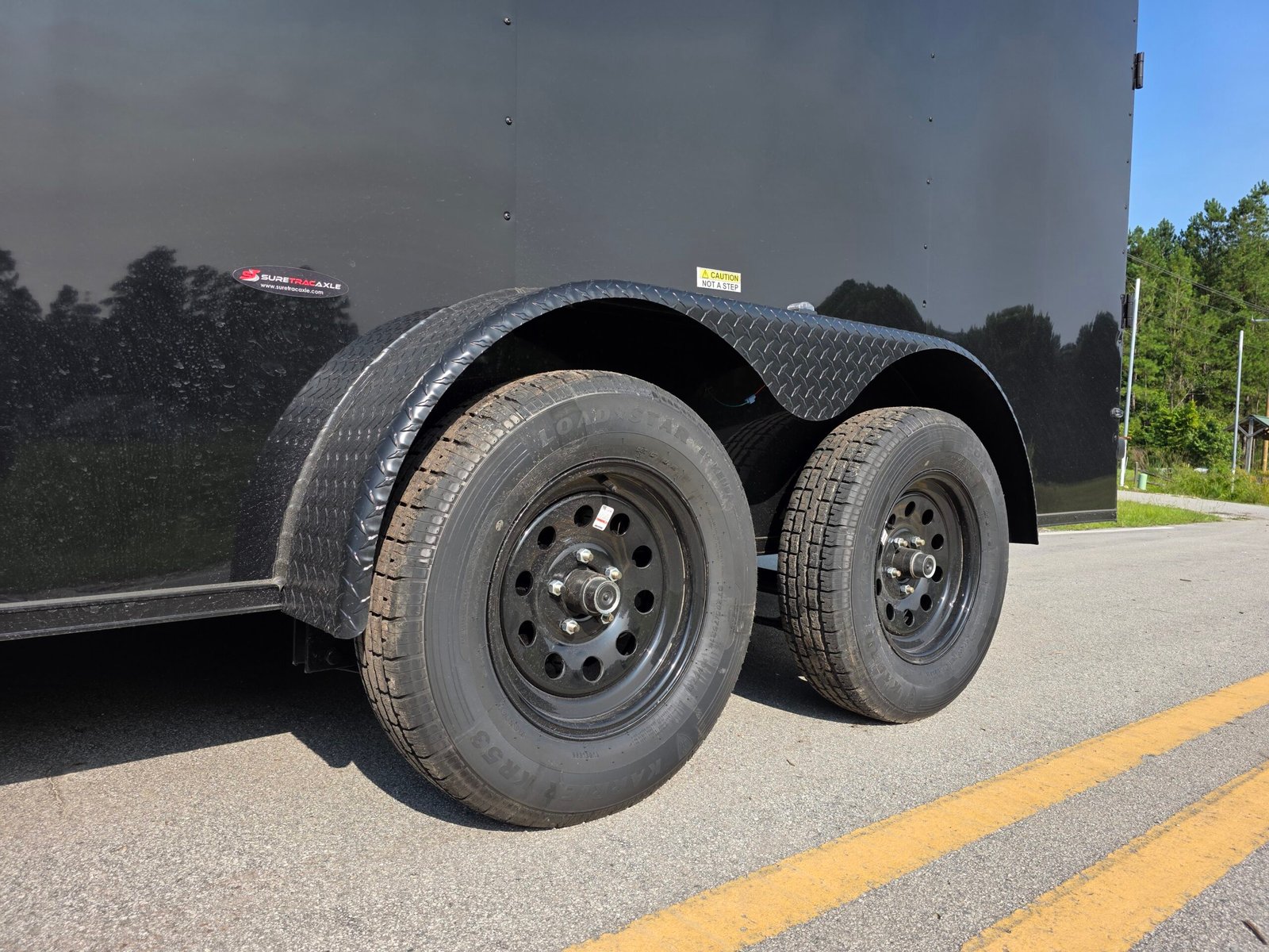 7×16 Enclosed Cargo Trailer for Sale – Black | 6
