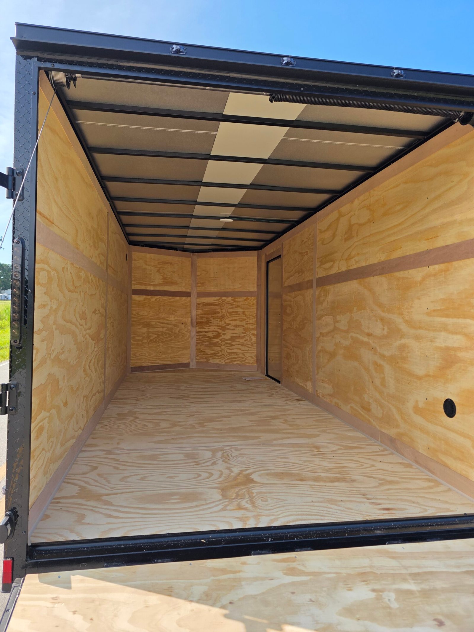 7×16 Enclosed Cargo Trailer for Sale – Black | 6