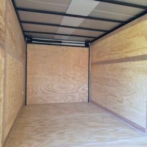 7×16 White Cargo Trailer | Rear Ramp Door | 3500 lb Axles | Enclosed Trailer | 6'6" Interior - Image 5
