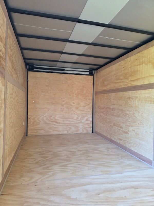 7×16 White Cargo Trailer | Rear Ramp Door | 3500 lb Axles | Enclosed Trailer | 6'6" Interior