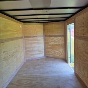 7×16 White Cargo Trailer | Rear Ramp Door | 3500 lb Axles | Enclosed Trailer | 6'6" Interior - Image 6