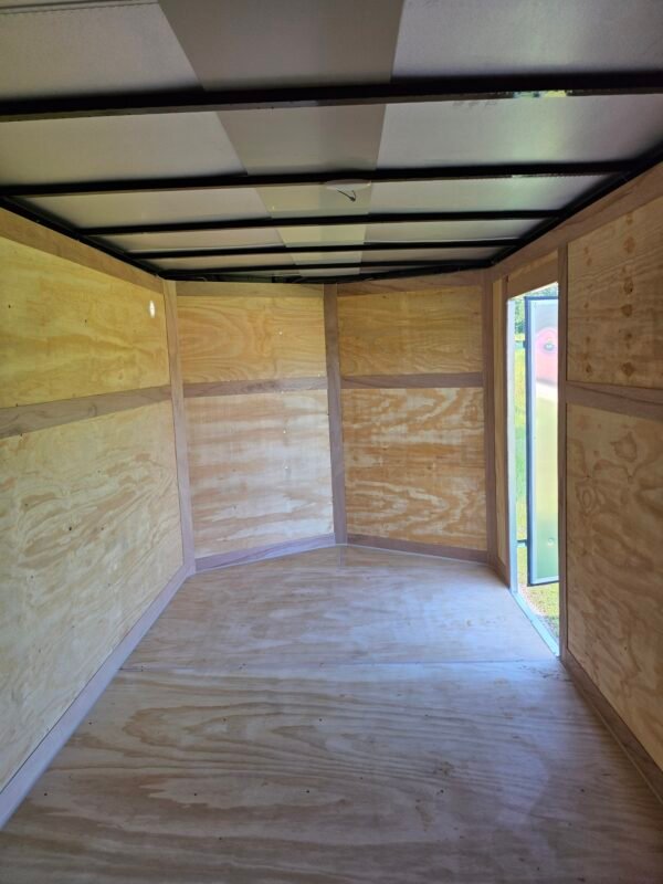 7×16 White Cargo Trailer | Rear Ramp Door | 3500 lb Axles | Enclosed Trailer | 6'6" Interior