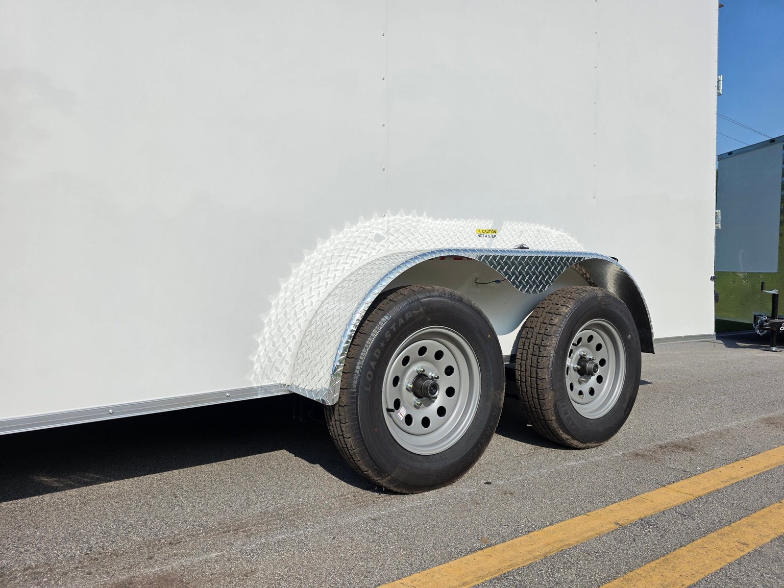 7×16 Enclosed Cargo Trailer for Sale – White | 6