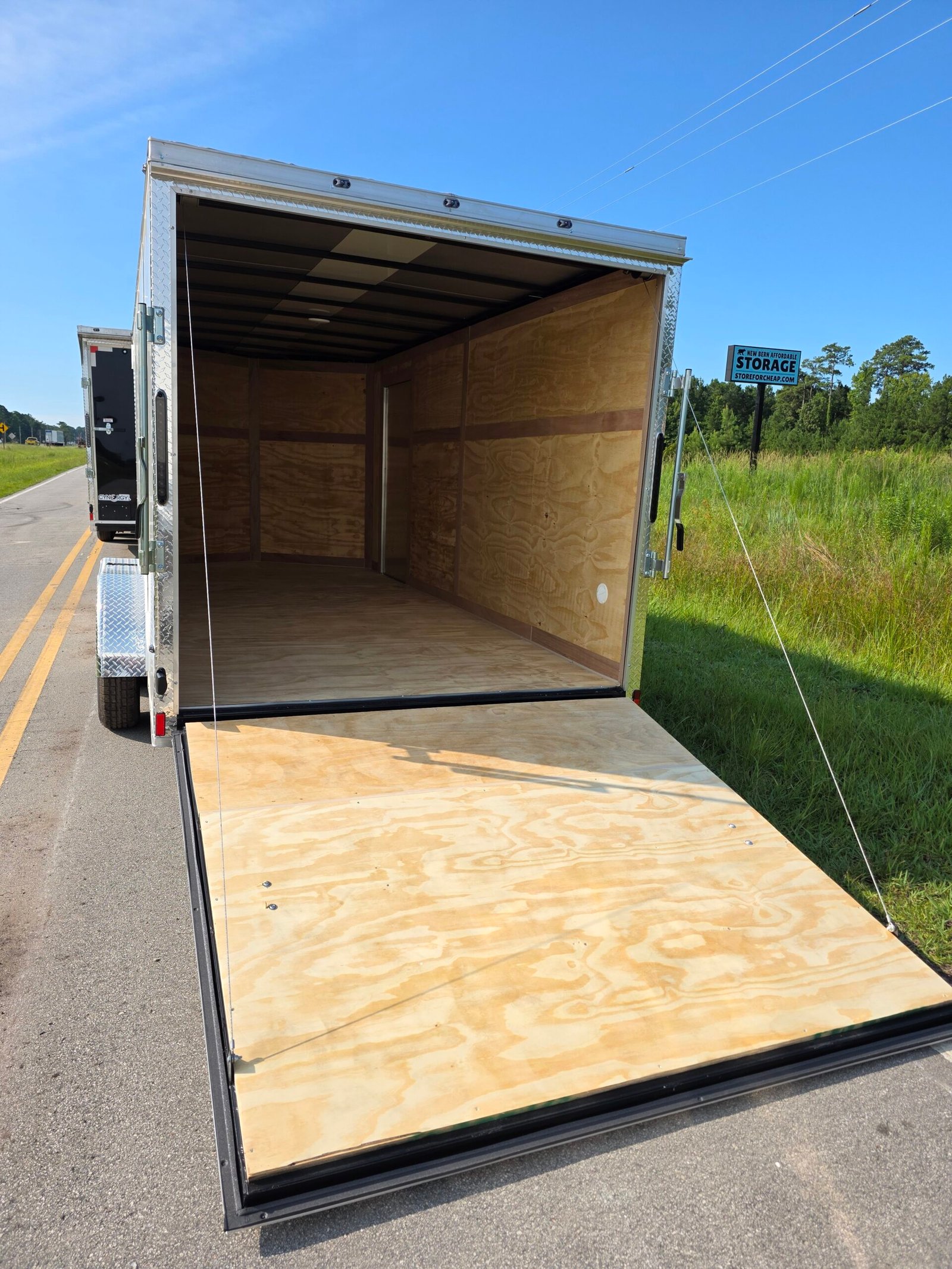 7×16 Enclosed Cargo Trailer for Sale – White | 6
