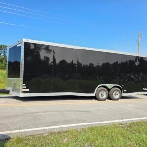 8.5×24 Enclosed Car Hauler for Sale – Black | 7' Interior | Rear Ramp Door | Heavy-Duty Trailer - Image 2