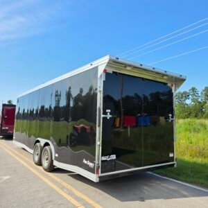 8.5×24 Enclosed Car Hauler for Sale – Black | 7' Interior | Rear Ramp Door | Heavy-Duty Trailer - Image 3