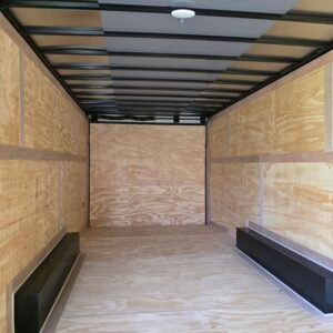 8.5×24 Enclosed Car Hauler for Sale – Black | 7' Interior | Rear Ramp Door | Heavy-Duty Trailer - Image 4