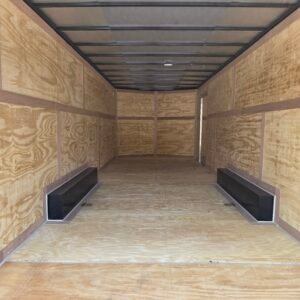 8.5×24 Enclosed Car Hauler for Sale – White | 7' Interior | 5200 lb Axles | Rear Ramp Door - Image 5