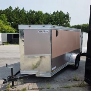5×10 Enclosed Cargo Trailer for Sale – Desert Rose | Ramp Door | 2990 lb Axles | 5' Interior - Image 2