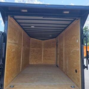 7×14 Enclosed Cargo Trailer for Sale – Black | 7' Interior | 3500 lb Tandem Axles | Low Profile Fenders - Image 5