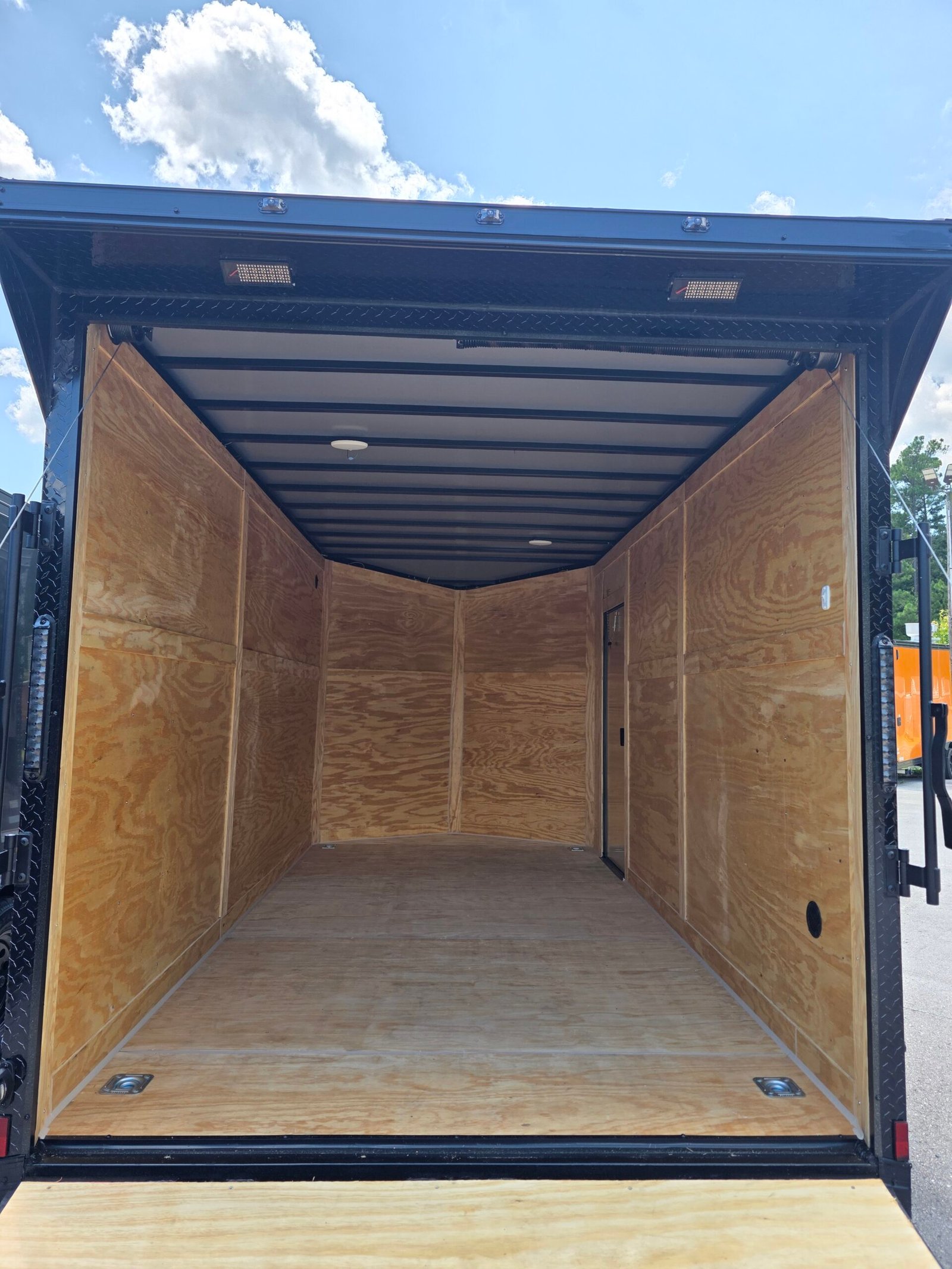7×14 Enclosed Cargo Trailer for Sale – Black | 7