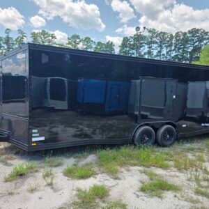 8.5×20 Enclosed Car Hauler for Sale – Black | 7' Interior | Rear Ramp Door | Heavy-Duty Trailer - Image 2