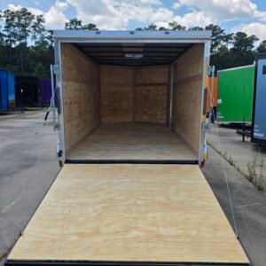 7×12 Enclosed Cargo Trailer for Sale – Charcoal Gray | 6' Interior | 3500 lb Axles - Image 3