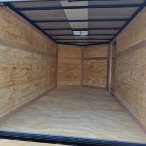 7×12 Enclosed Cargo Trailer for Sale – Charcoal Gray | 6' Interior | 3500 lb Axles - Image 4