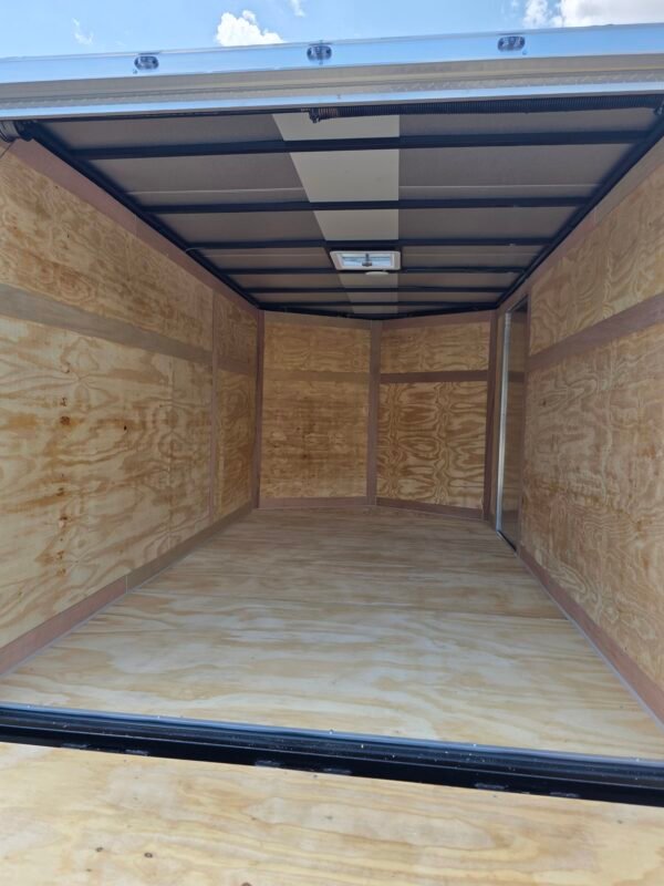 7×12 Enclosed Cargo Trailer for Sale – Charcoal Gray | 6' Interior | 3500 lb Axles