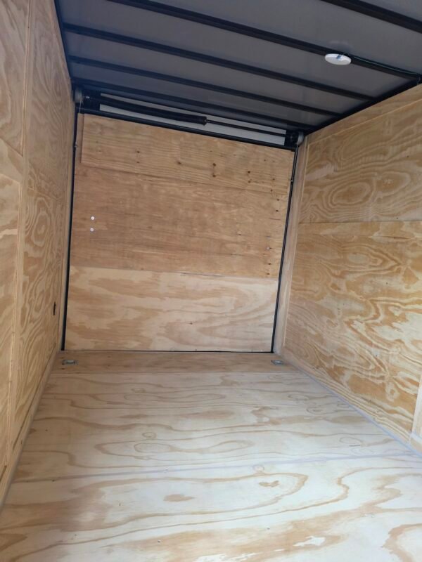 7×14 Enclosed Cargo Trailer for Sale – Black | Rear Ramp Door | 3500 lb Tandem Axles | 7' Interior