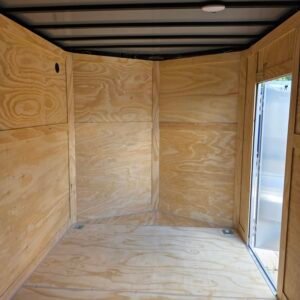 7×14 Enclosed Cargo Trailer for Sale – Black | Rear Ramp Door | 3500 lb Tandem Axles | 7' Interior - Image 2