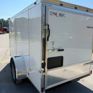 5×10 Enclosed Cargo Trailer for Sale – White | 5' Interior | Single Swing Door - Image 3