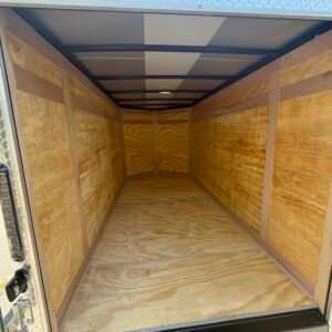 5×10 Enclosed Cargo Trailer for Sale – White | 5' Interior | Single Swing Door - Image 5