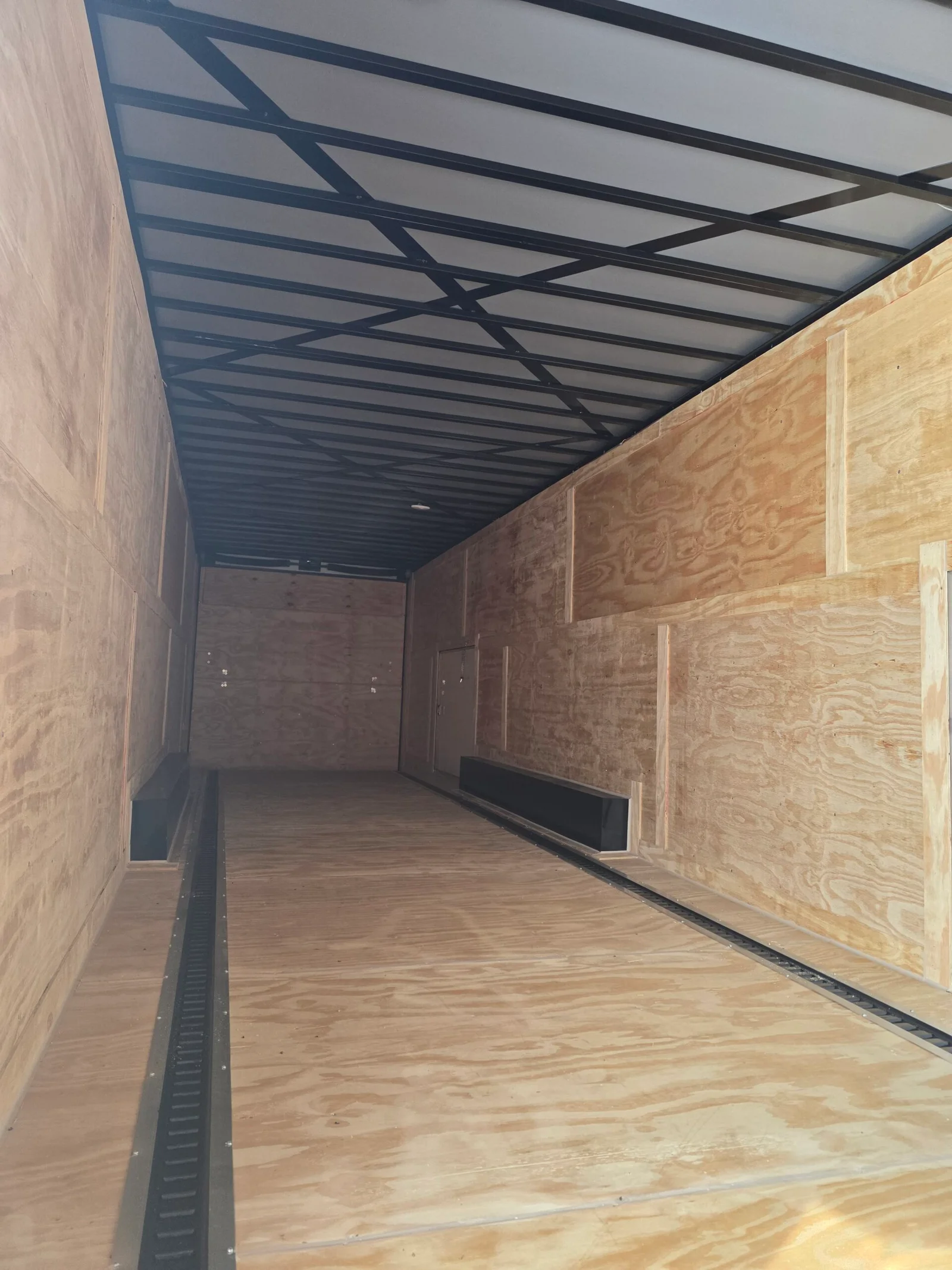 8.5×36 Enclosed Car Hauler for Sale – White | Triple 7K Torsion Axles | RV Escape Door | E-Track | 7'6" Interior - Image 3